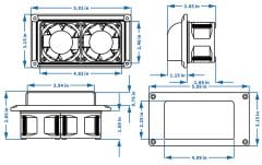 Yüksek Debili Davlumbaz / aspiratör fanı 12V - Beyaz