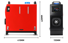 12 Volt Dizel Isıtıcı - 5Kw, Dikey Form * ENTEGRE KUTULU