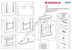 STARAX Döner Tablalı Körköşe Mekanizması 45 cm Modül