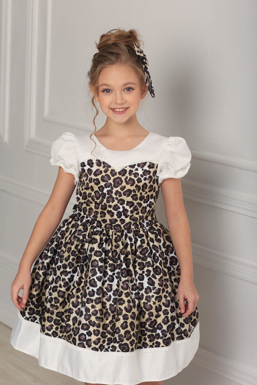 Party Dress with Leopard Print