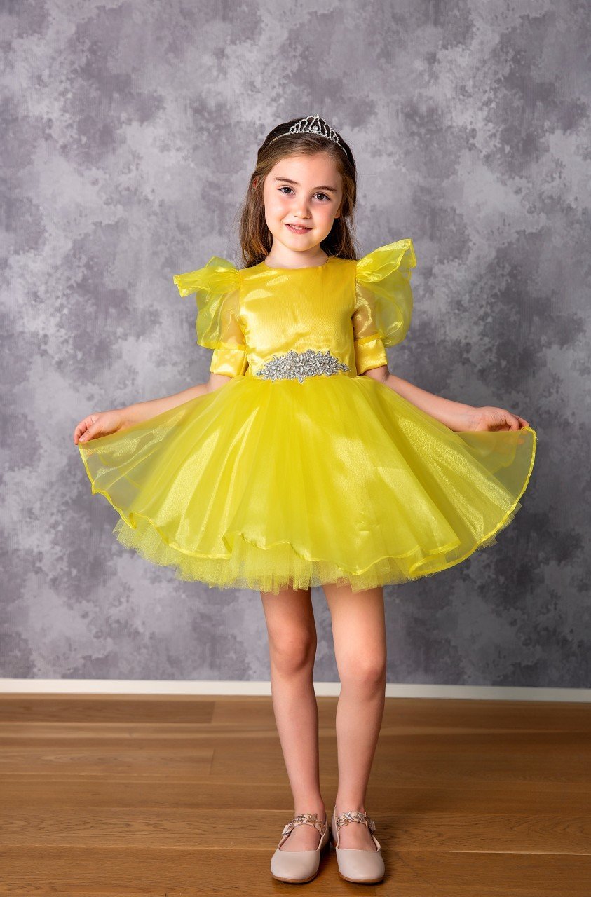 Yellow Chiffon Dress