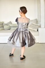 Special Model Velvet Dress Gray Color