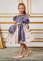 Special Design Dress for Girls Blue Color