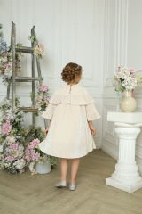 Light Party Dress With Hair Accessory Cream Color