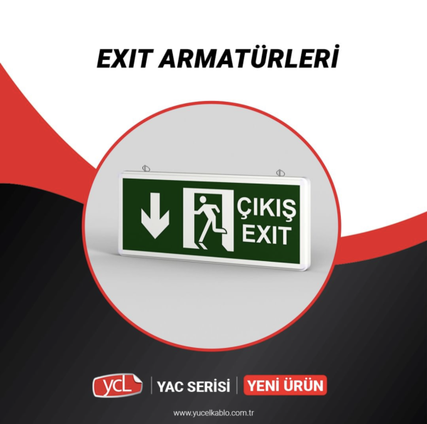 3W 3Led Çift Yönlü EXIT( Çıkış) Sağ Sol