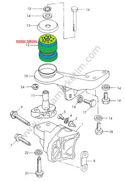 DİZEL 1.9 FELİCİA , 1.6-FELİCİA,POLO,MOTOR,TAKOZU --6U0199145A-