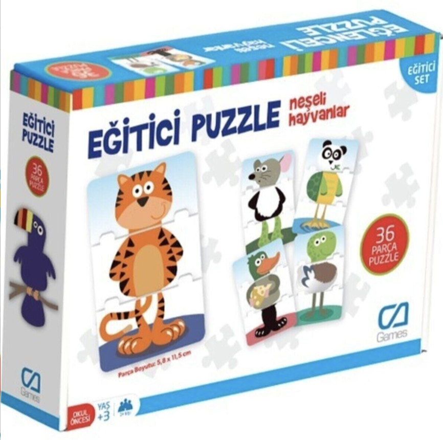 CA Games Eğitici Puzzle Neşeli Hayvanlar