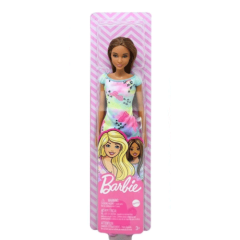 Barbie Renkli Elbiseli Esmer Bebek