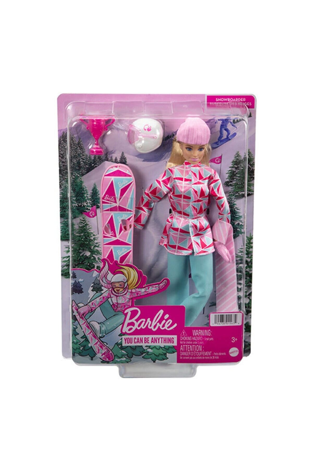 Barbie Snowboard Sporcusu Bebek Hcn32 S28873