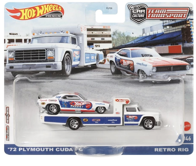 Hot Wheels Team Transport Premium 72 Plymouth Cuda FC