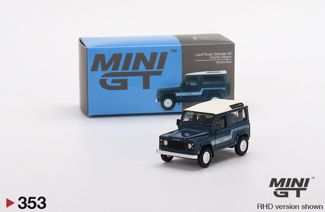 Mini Gt 1:64 Land Rover Defender 90 County Wagon Stratos Blue