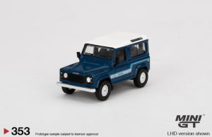 Mini Gt 1:64 Land Rover Defender 90 County Wagon Stratos Blue