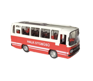 Sesli ve Işıklı Nostaljik Halk Otobüsü 15 cm.