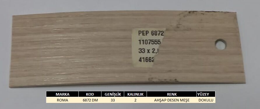 PVC KENAR BANDI – ROMA 6872 DM - 33X2 MM