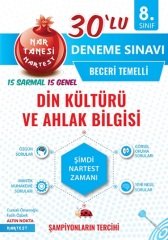 Nartest Yayınları Mavi Din Kültürü ve Ahlak Bilgisi 30'lu Deneme Sınavı