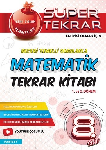 8. SINIF KIRMIZI MATEMATİK SÜPER TEKRAR KİTABI