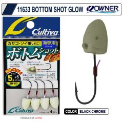 Owner Cultiva 11633 Bottom Shot Glow Lrf Jighead