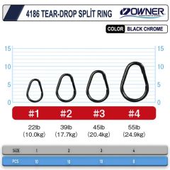 Owner 4186-011 Tear-Drop Split Ring - No 3