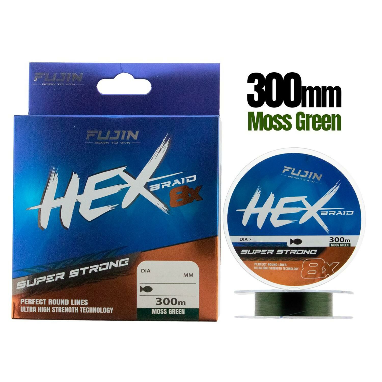 Fujin Hex Braid 8x 300mt Moss Green PE İp Misina 0.14mm