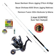 Bauer Tam Takım Shore Jigging Kıyı Olta Seti - Bambam Shirbase