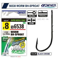 Owner 56538 Worm Bh-Sproat Black Chrome İğne