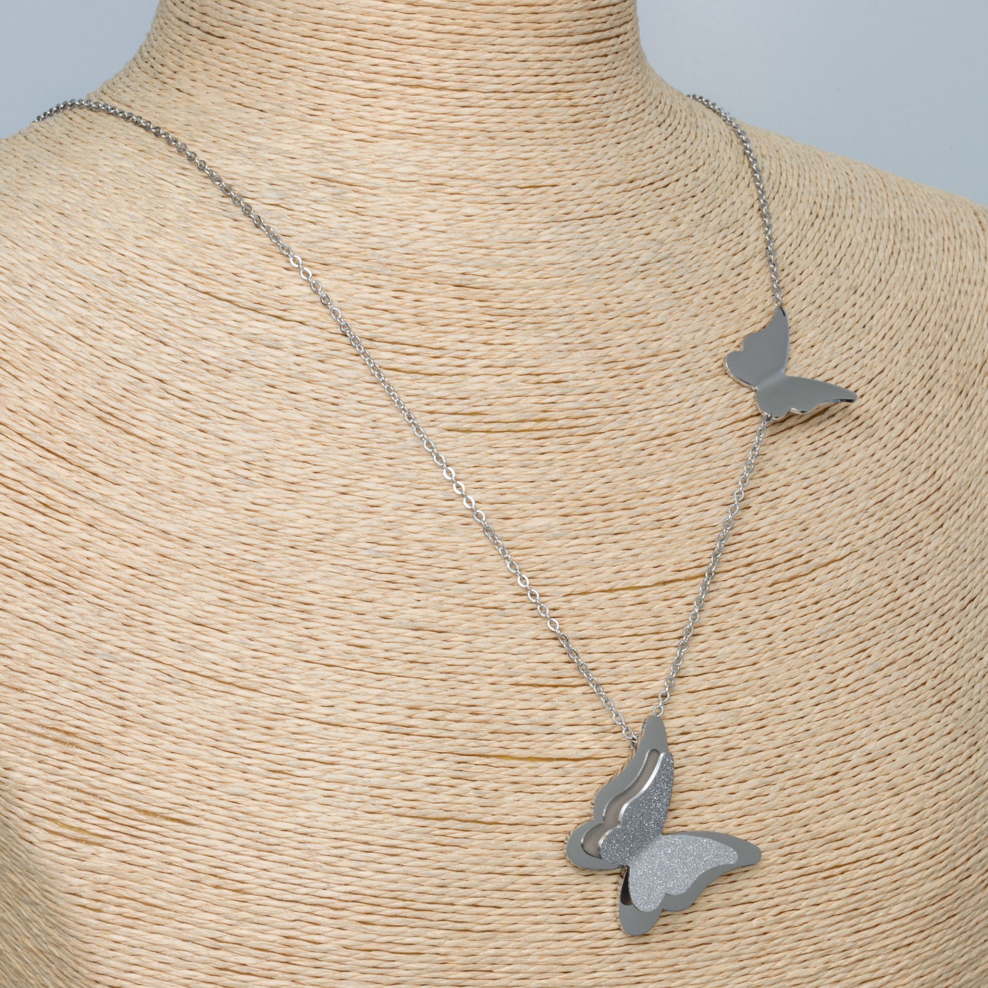 Steel Necklace Butterfly