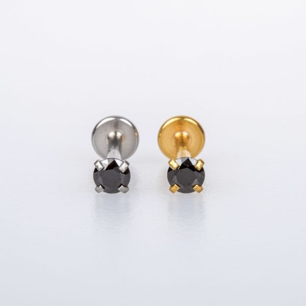 Piercing Labret Yuvarlak Taş