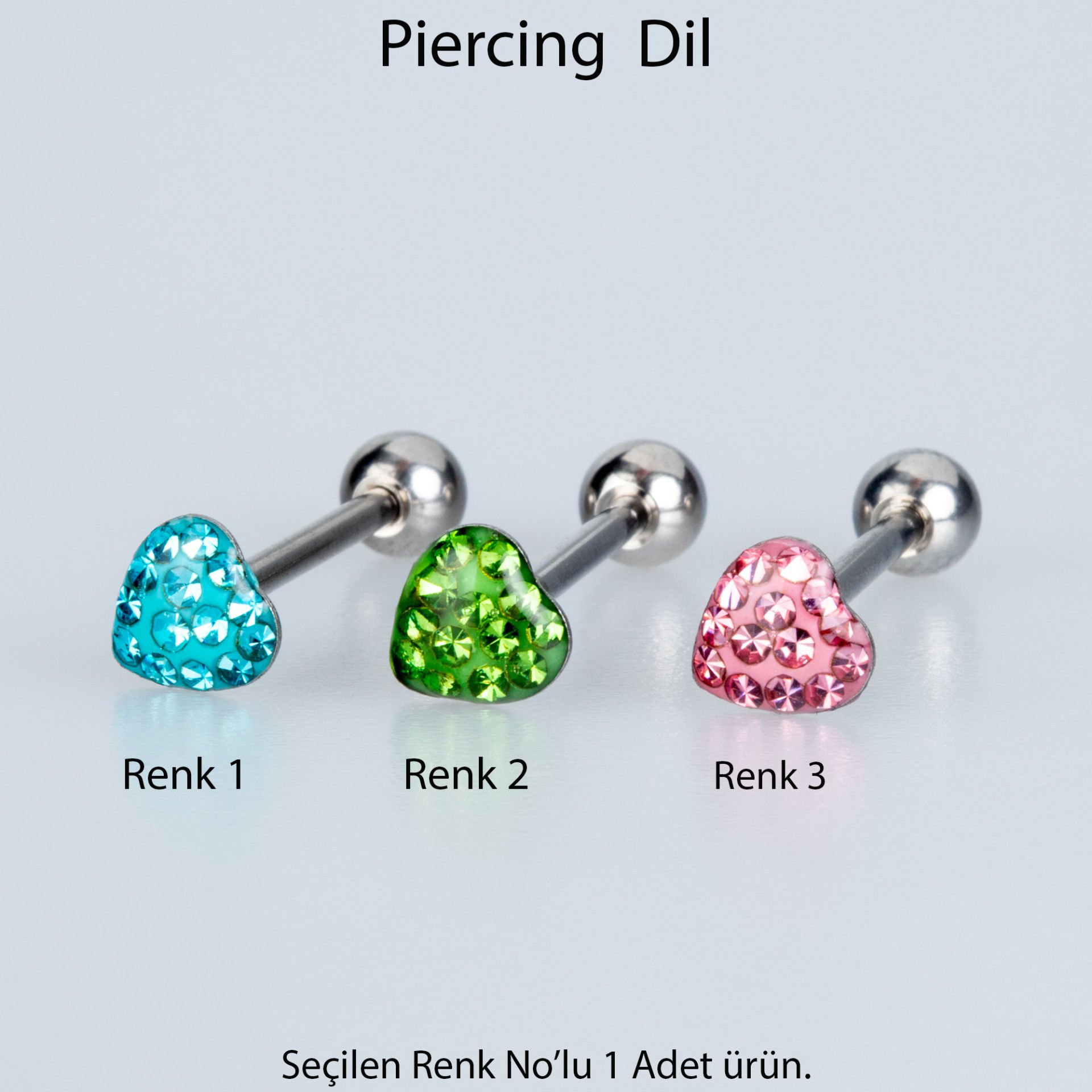 Piercing Şambala Kalp Dil