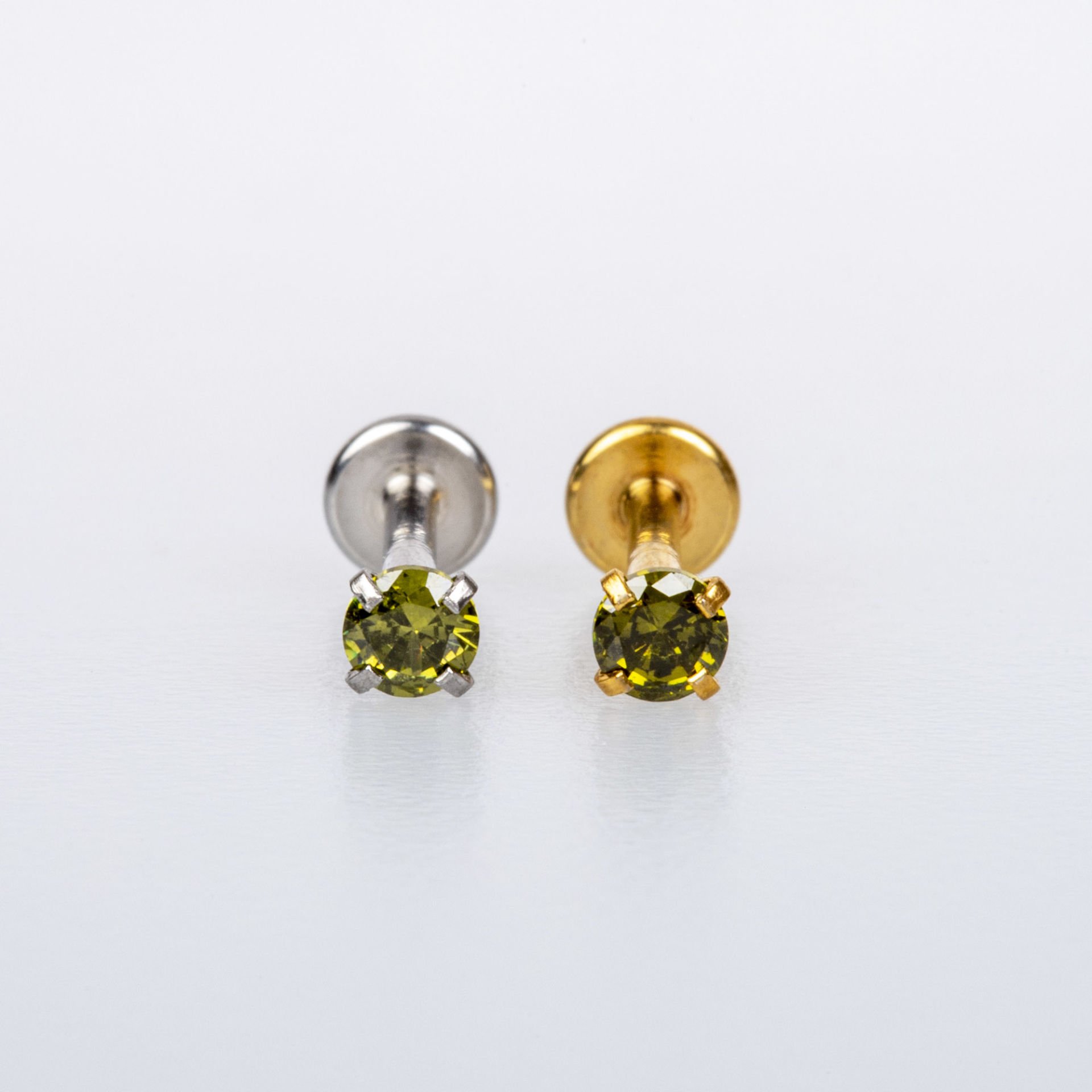 Piercing Labret Yuvarlak Taş