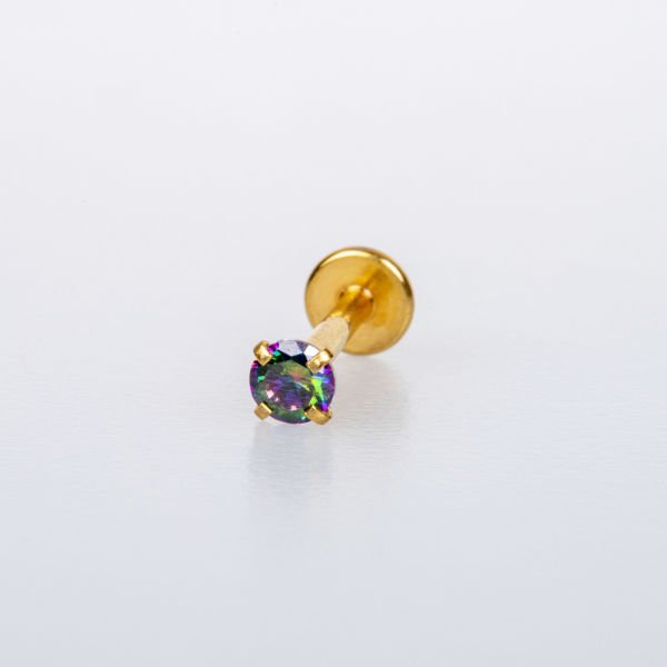 Piercing Labret Round Stone