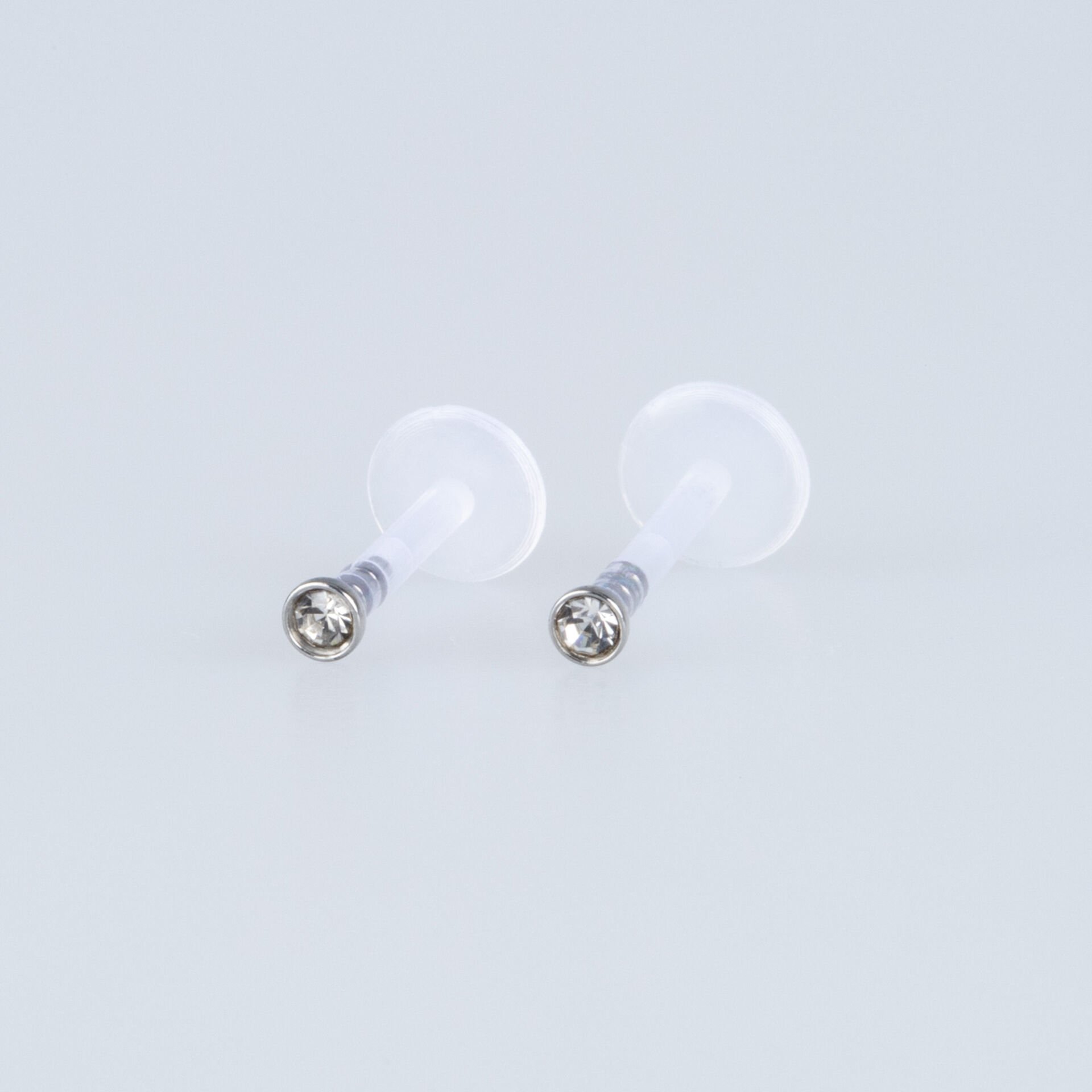 Piercing Labret Bioplast 2mm Taş