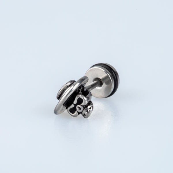 Steel Earring Skull - Single