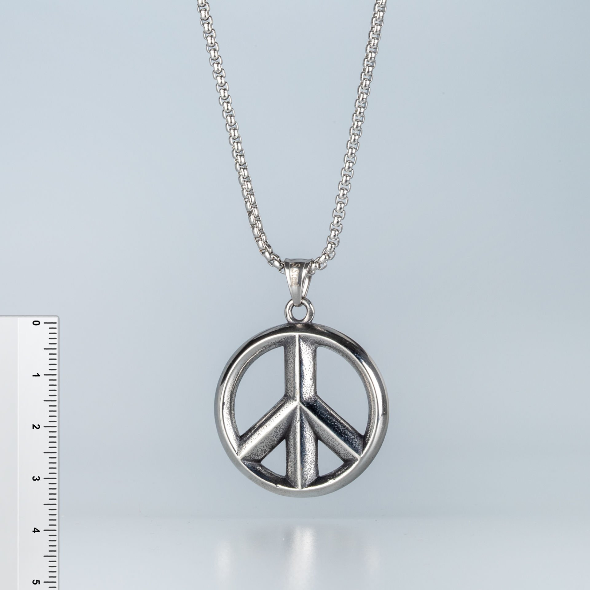 Steel Necklace Peace
