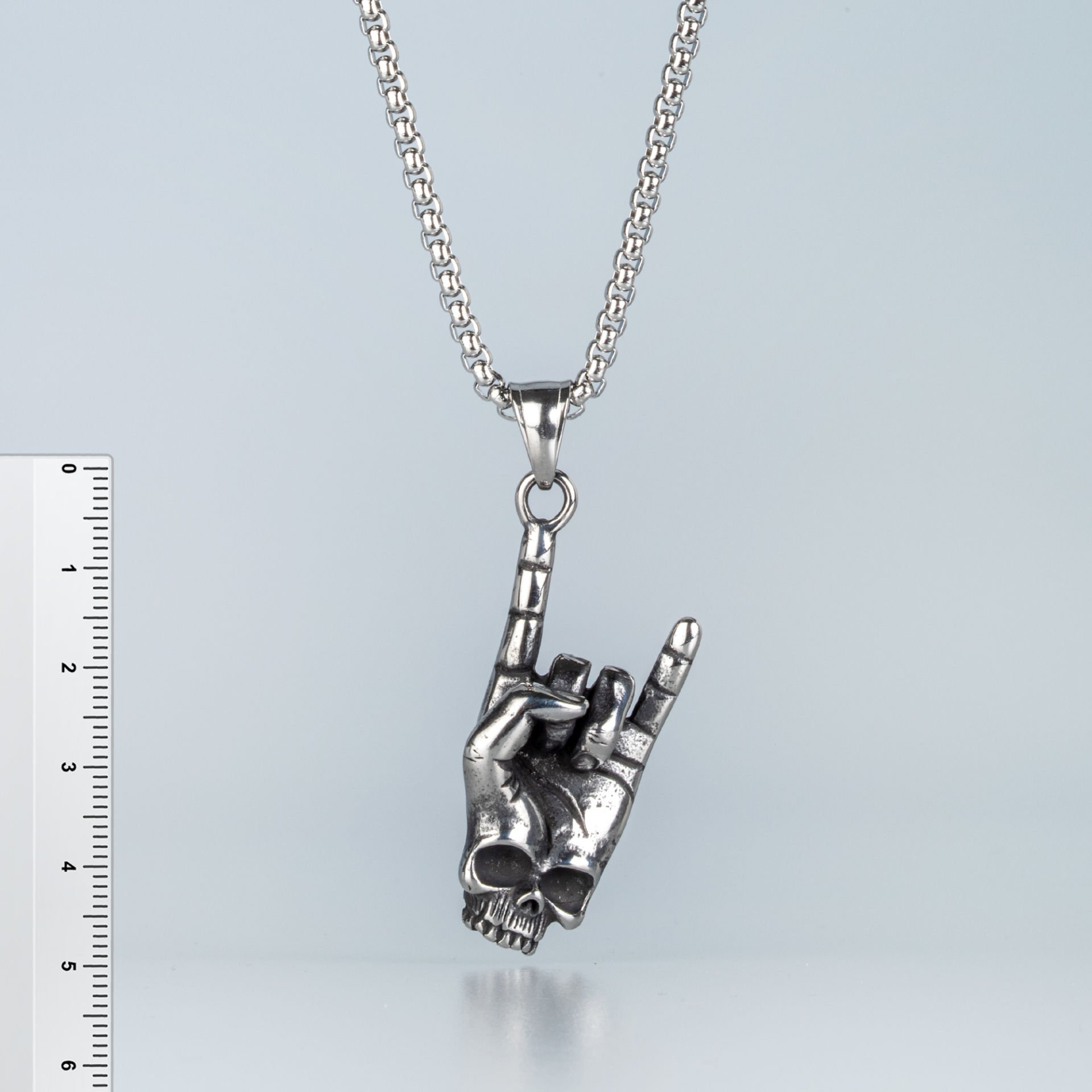 Steel Necklace Skull Metal