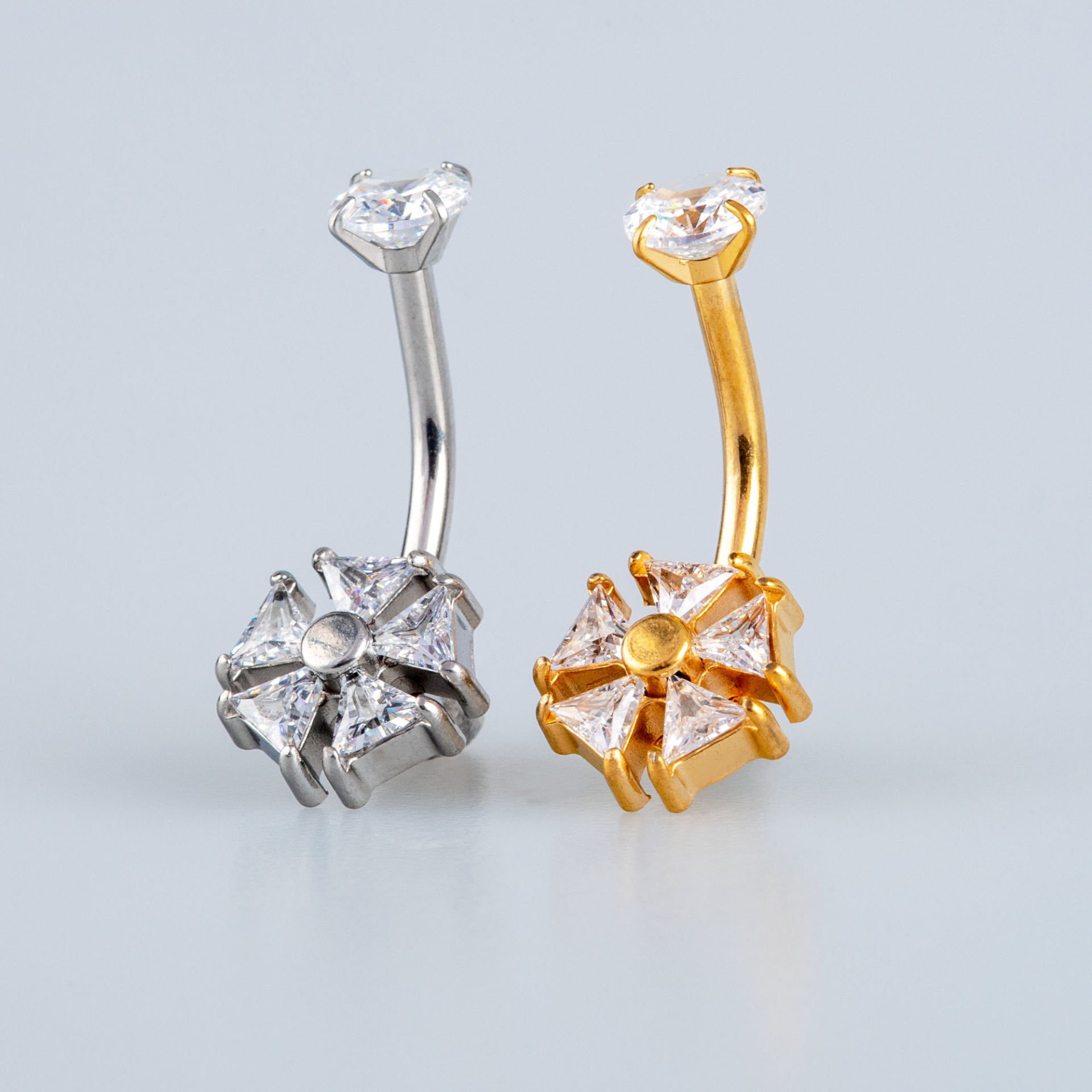 Piercing Çelik Göbek Çiçek