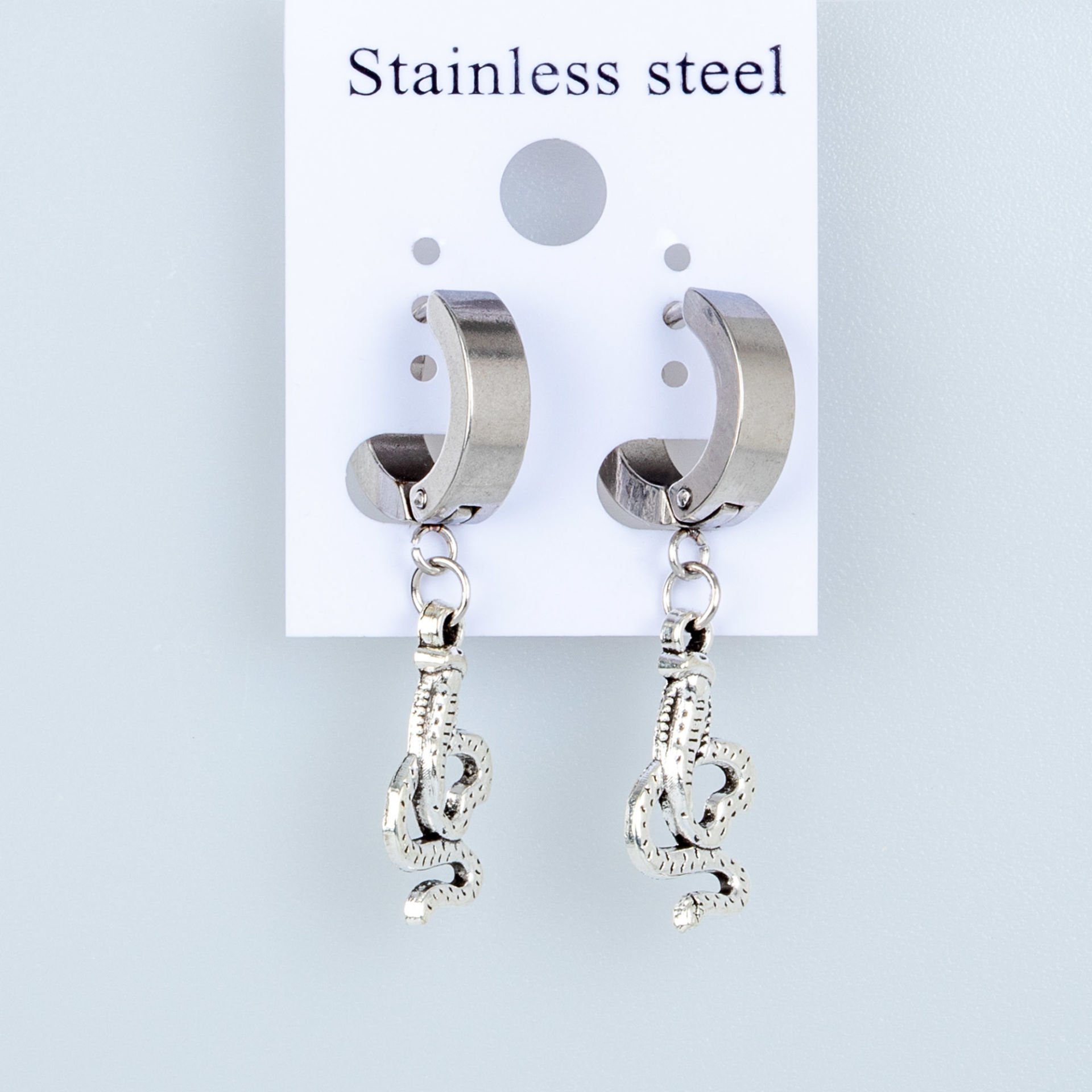 Steel Earring Snake - Double