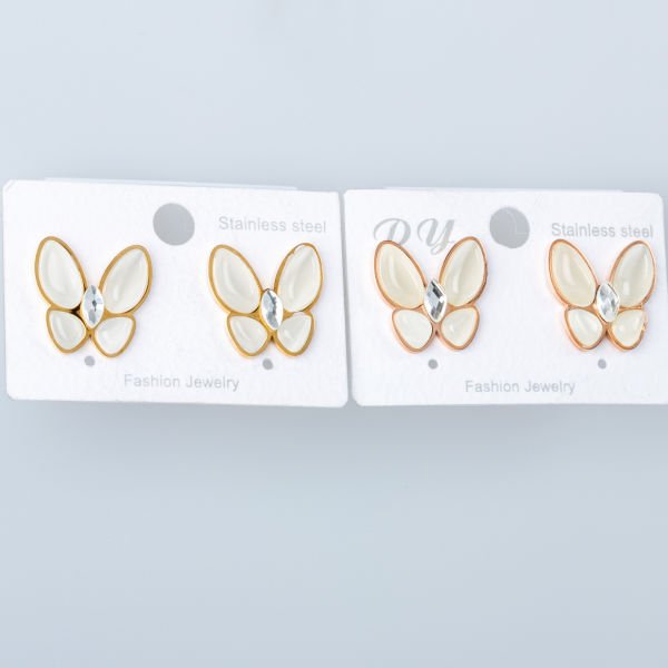 Steel Earring Butterfly - Double