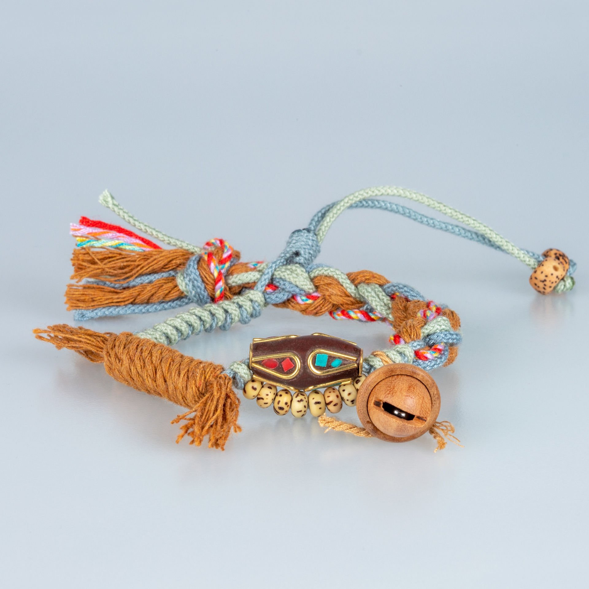 Ethnic Knitted Natural Stone Bracelet