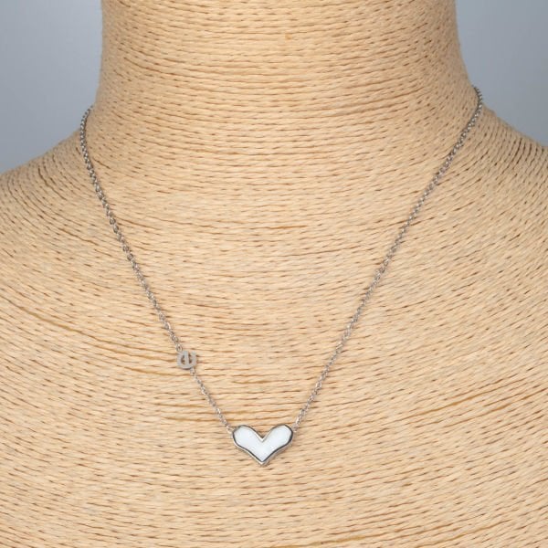 Steel Necklace Heart Chain 40cm 2 Color Options