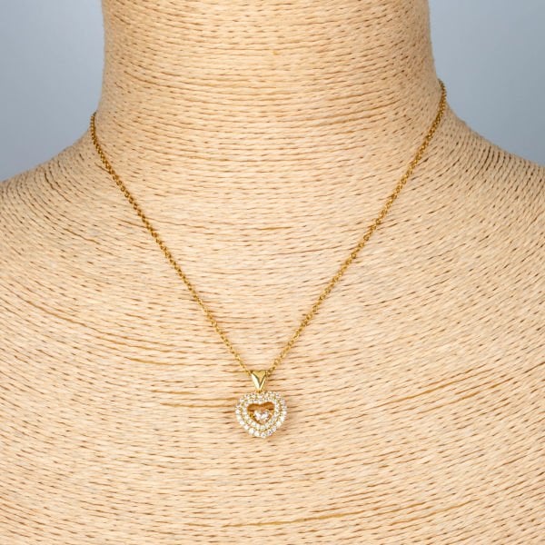 Steel Necklace Heart Chain 40cm