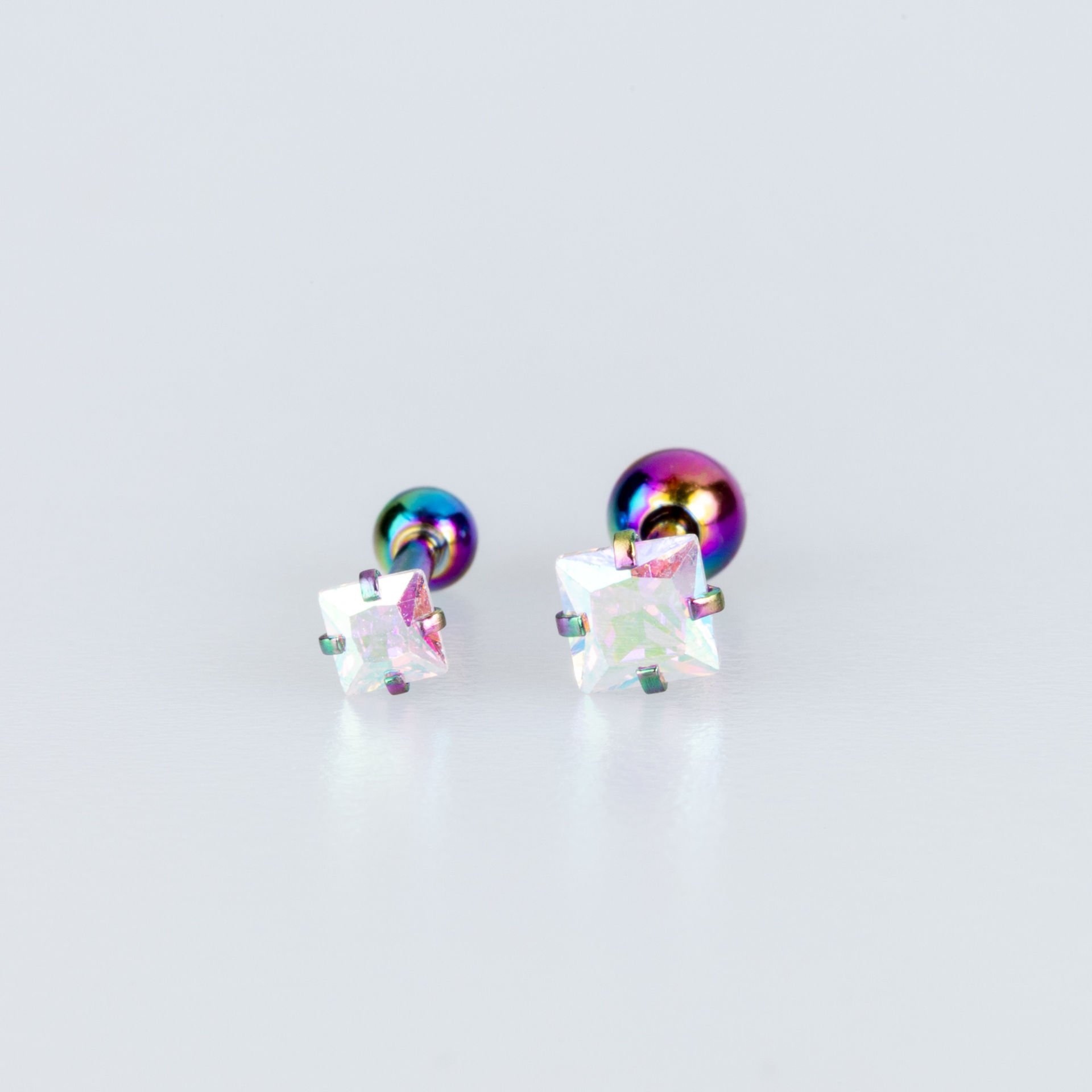 Piercing Tragus Square Stone
