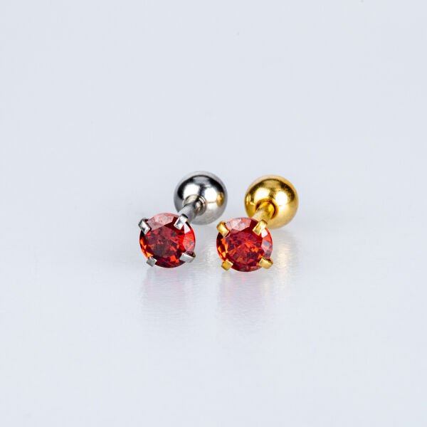 Piercing Tragus Yuvarlak 4mm Taş
