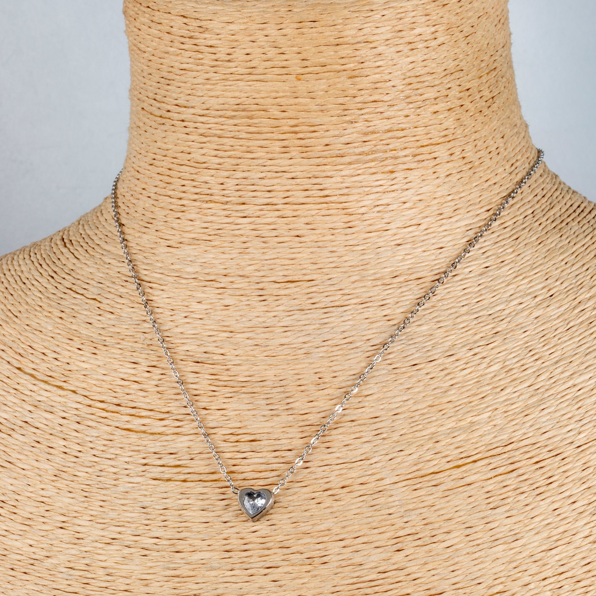 Steel Necklace Chain Heart