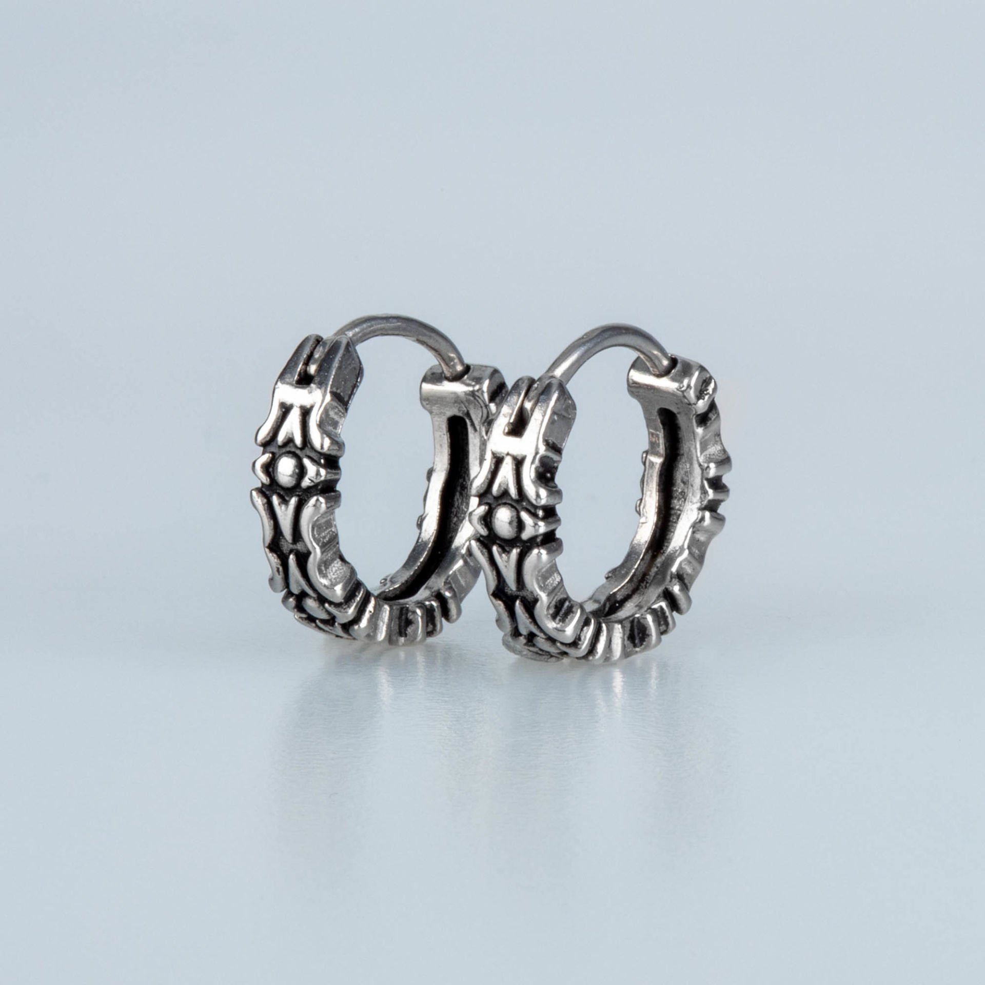 Steel Earring Gothic - Double