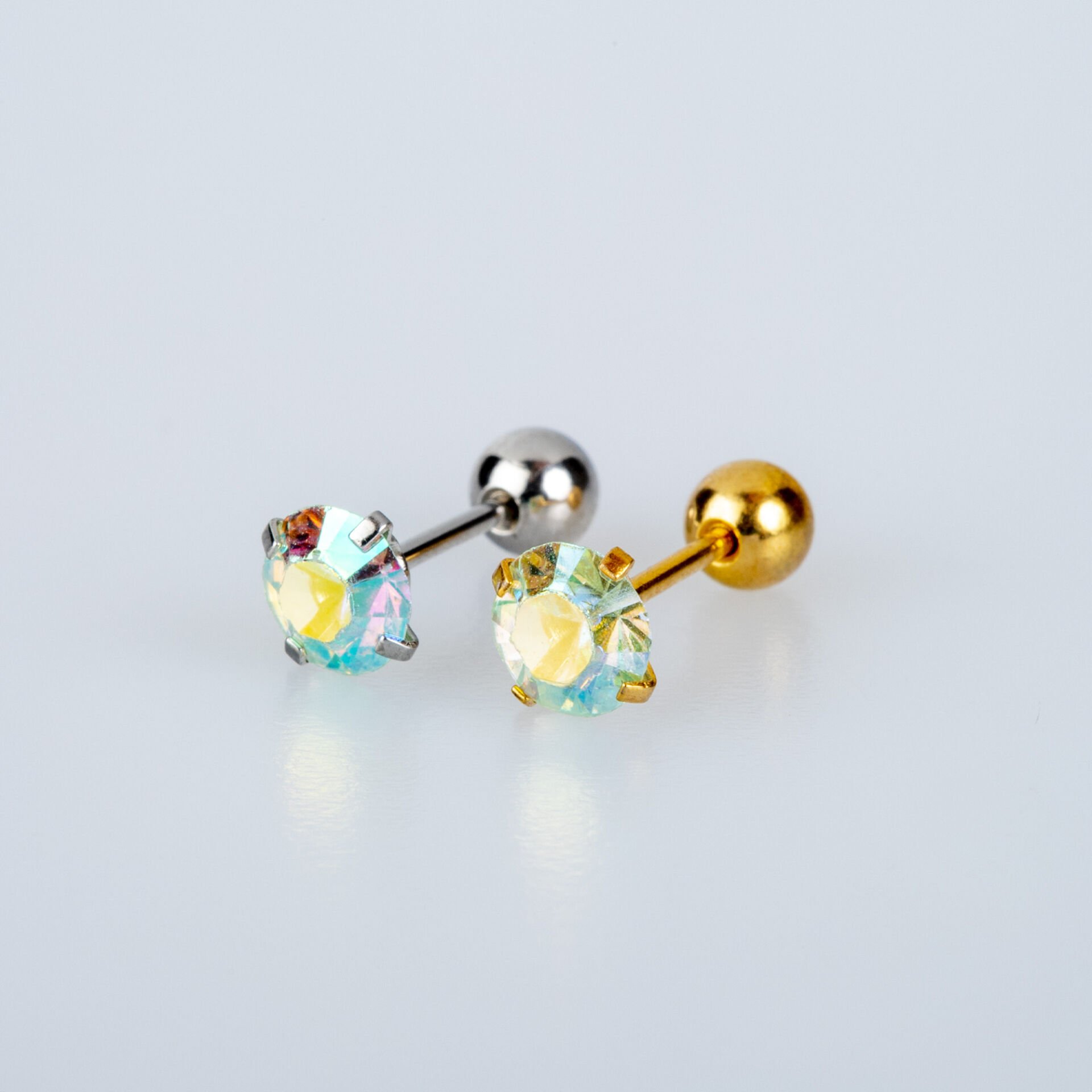 Piercing Çelik Tragus 5mm Yuvarlak Taş