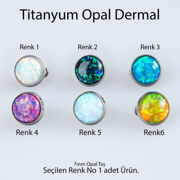 Piercing Dermal 7mm Opal