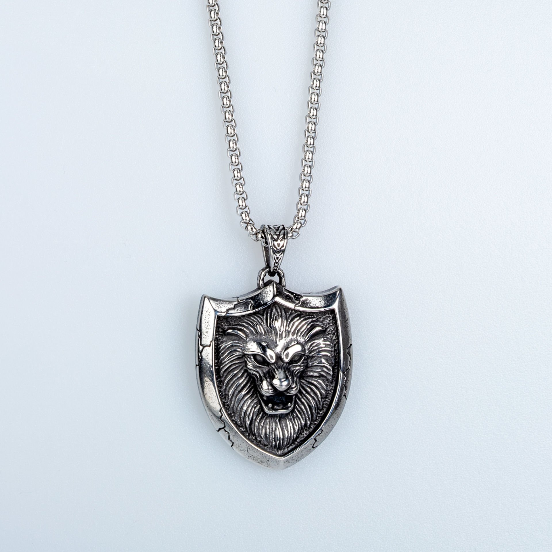Steel Necklace Lion