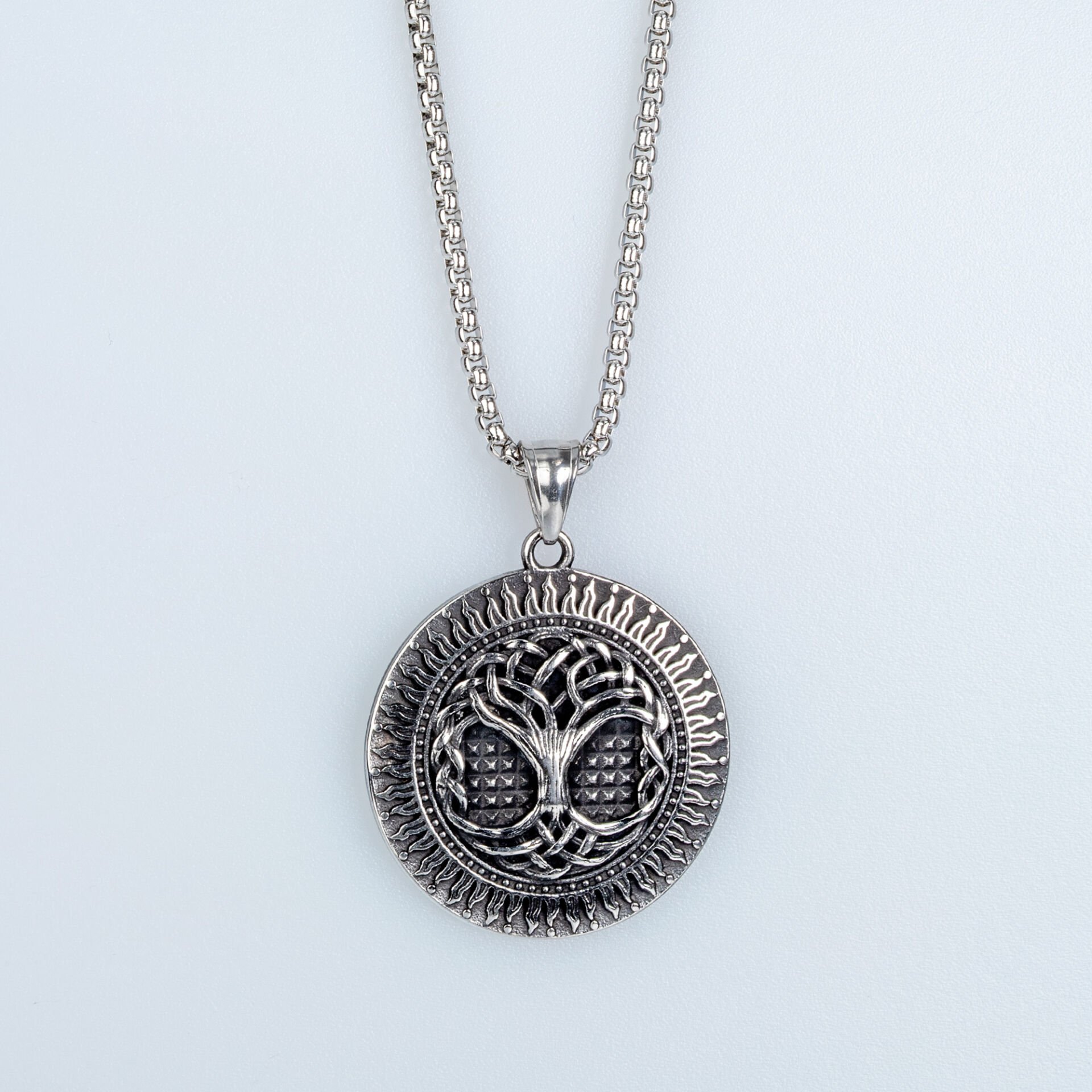 Steel Necklace Tree of Life