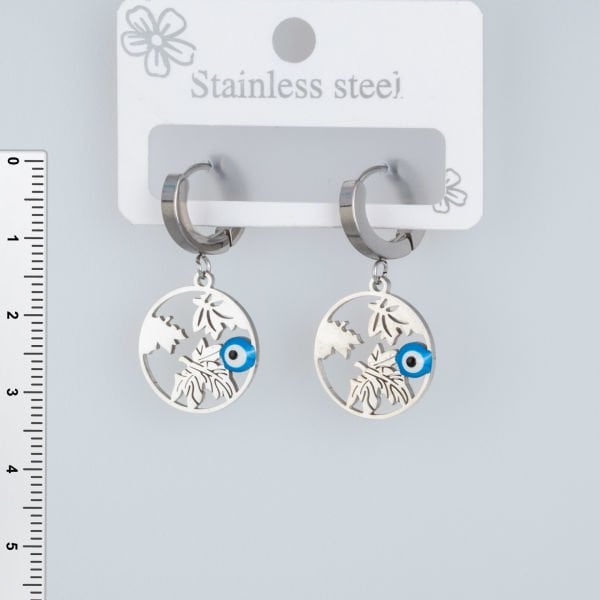 Steel Earring Leaf - 1 Pair
