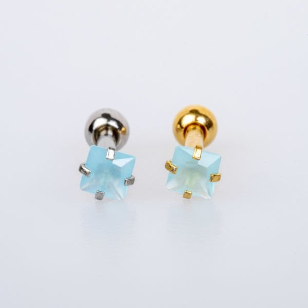 Piercing Tragus 3mm Kare Taş